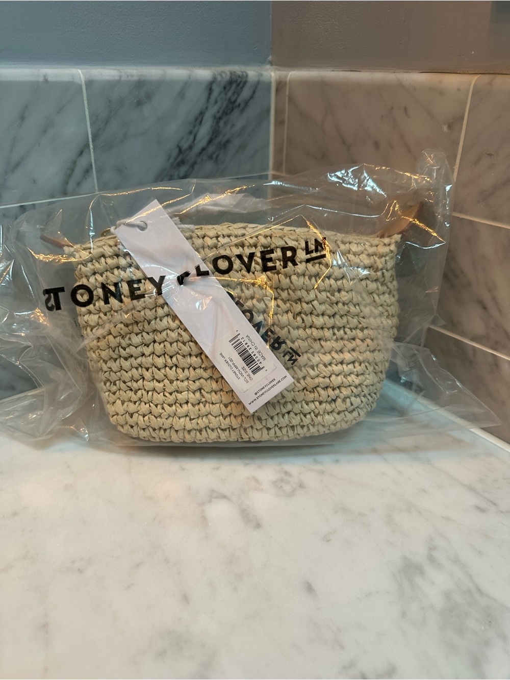 Stoney Clover Lane Cream Woven Pouch